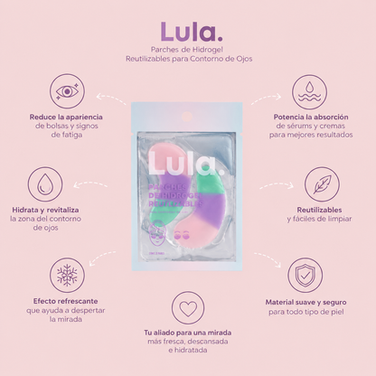 Parches de Hidrogel Reutilizables Lula para Contorno de Ojos | Reafirma e Hidrata