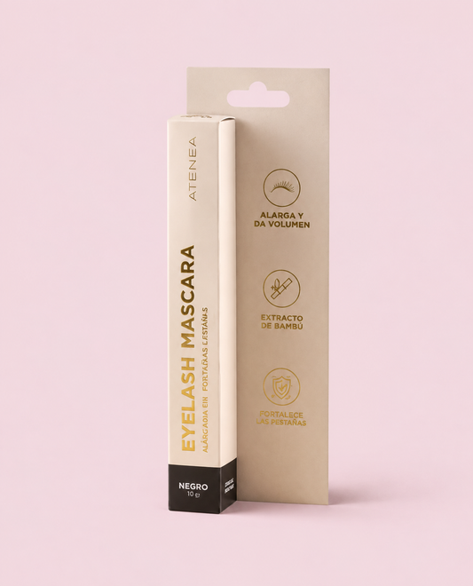 Máscara de Pestañas Atenea Lavable Alarga y Da Volumen – Negro