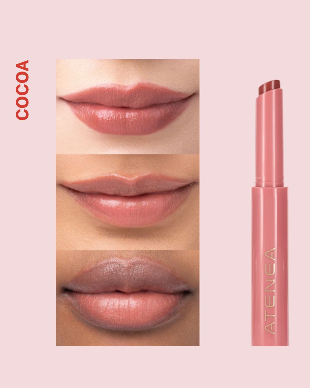 Lip Click Lipstick Atenea – Labial en Barra de Alta Pigmentación y Acabado Suave