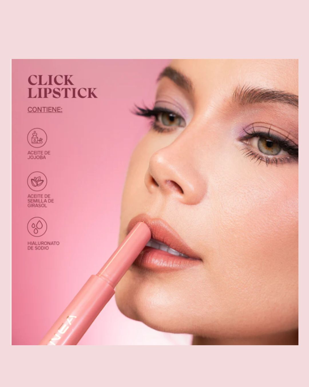 Lip Click Lipstick Atenea – Labial en Barra de Alta Pigmentación y Acabado Suave