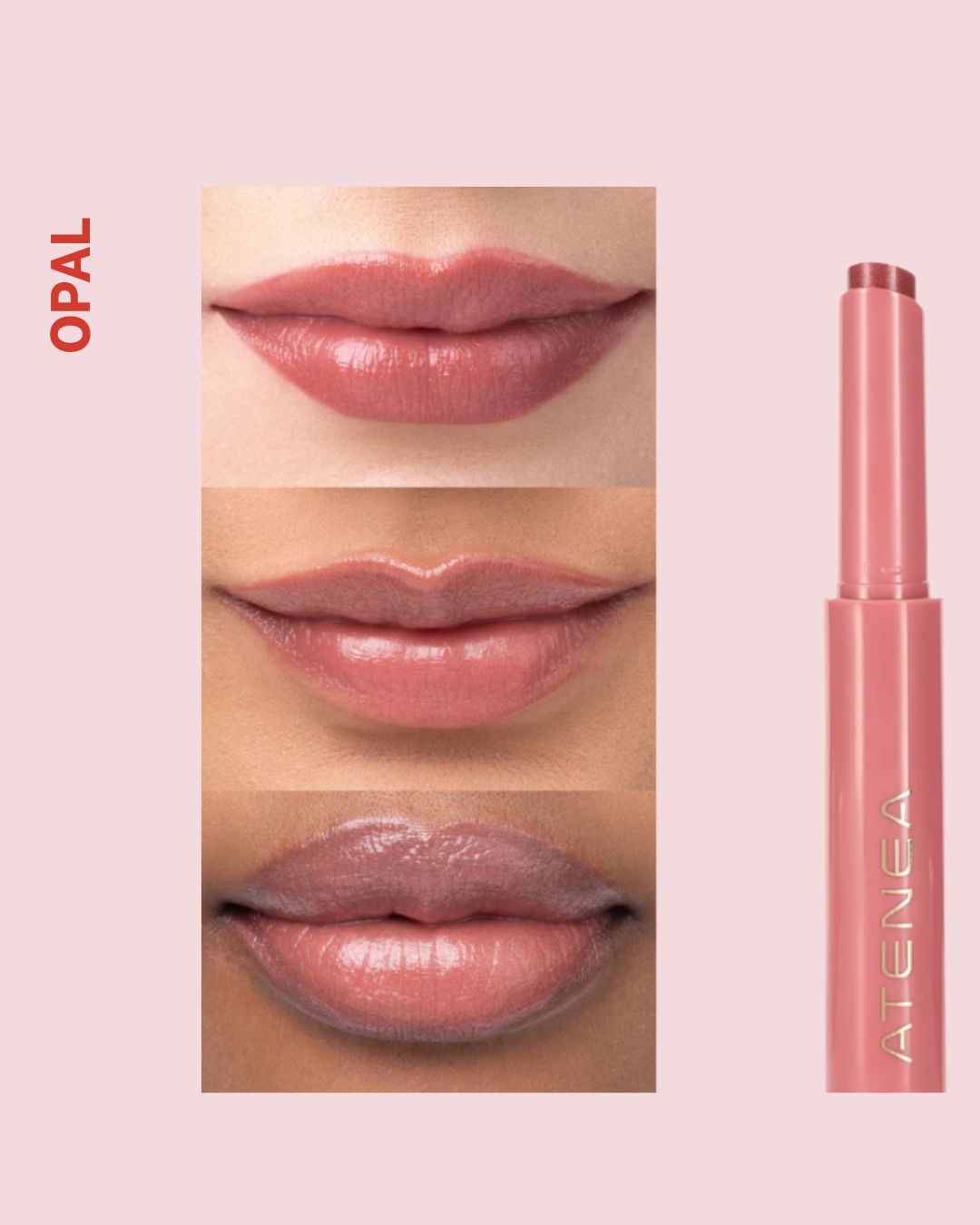 Lip Click Lipstick Atenea – Labial en Barra de Alta Pigmentación y Acabado Suave