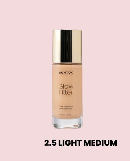 Tinta Hidratante Glow Filter Montoc – Base de Maquillaje Ligera con Acabado Natural