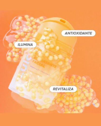 Hidratante Facial con Perlas Vitamina C + Vitamina E
