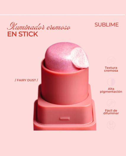 Iluminador en Stick Sublime Atenea Profesional | Acabado Luminoso Natural