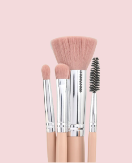 Kit de Brochas 8 Piezas Rosy Lula – Set Profesional para Maquillaje Facial y de Ojos