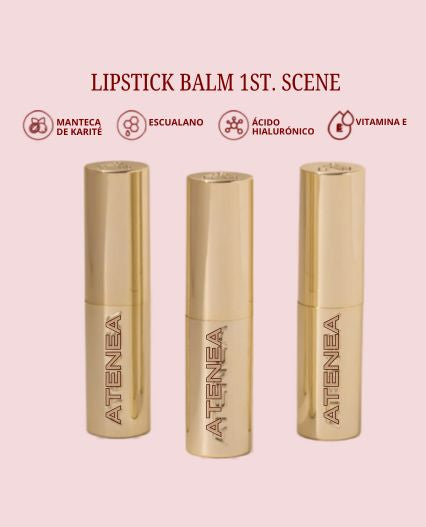 Lipstick Balm 1st Scene Atenea Profesional – Labial Hidratante con Color y Acabado Luminoso