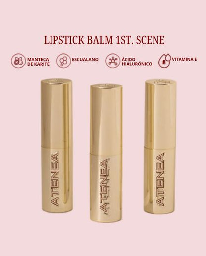 Lipstick Balm 1st Scene Atenea Profesional – Labial Hidratante con Color y Acabado Luminoso