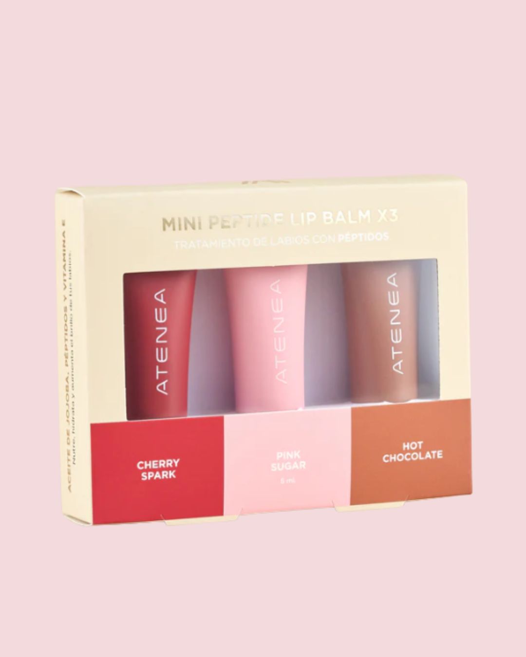 Mini Peptide Lip Balm x3 Atenea – Kit de Bálsamos Labiales Hidratantes con Péptidos