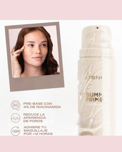 Gummy Primer + Niacinamide Atenea – Primer Facial Hidratante con Efecto Suavizante