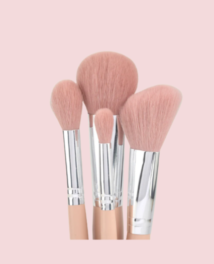 Kit de Brochas 8 Piezas Rosy Lula – Set Profesional para Maquillaje Facial y de Ojos